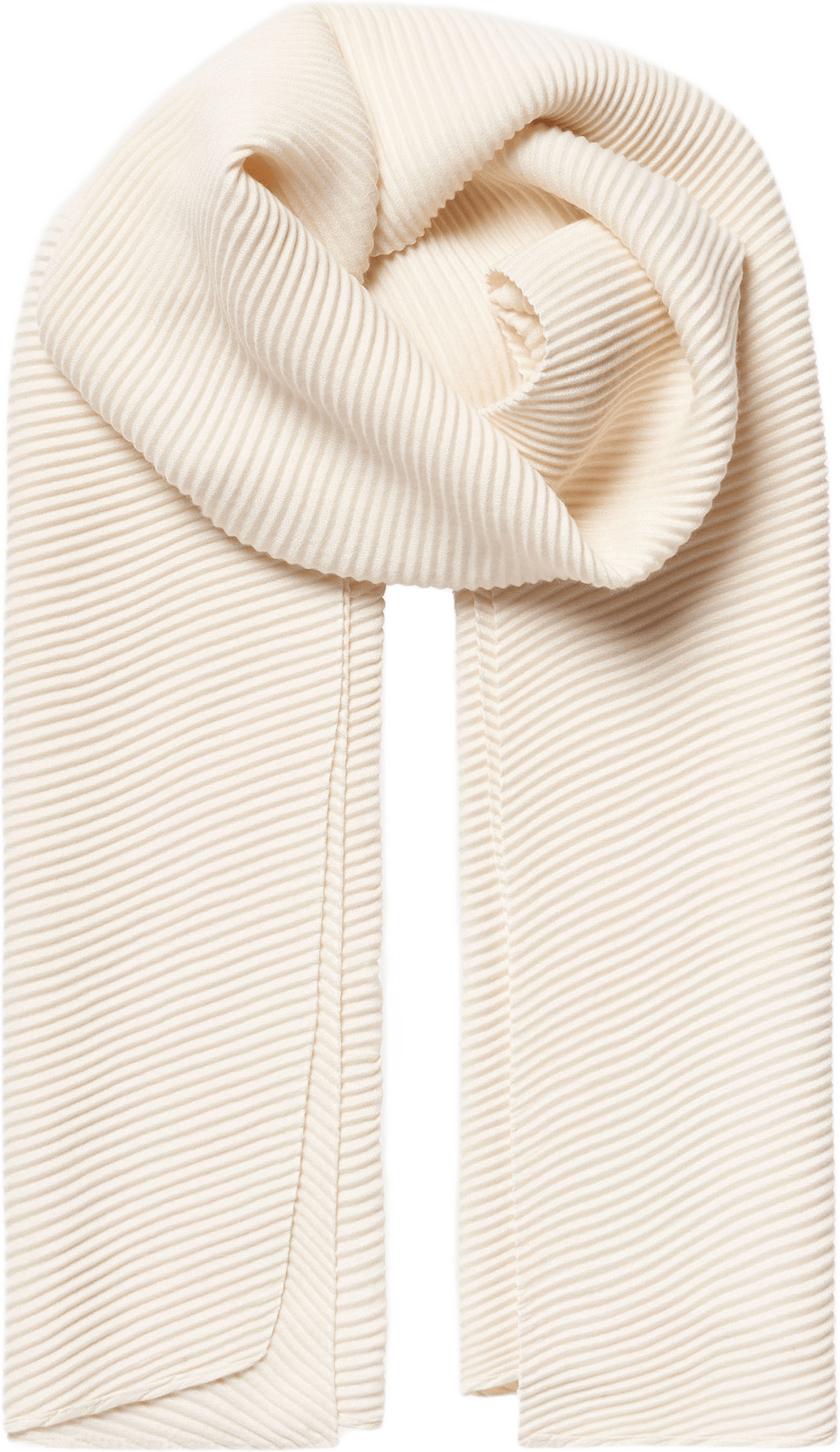 Plisserad scarf CARA, från Wera, i färgen Off White.