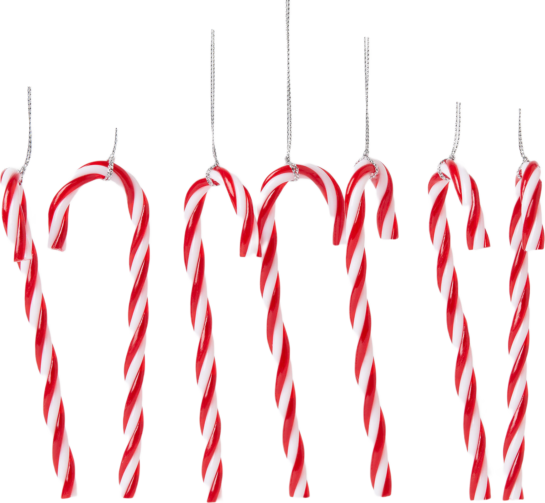 Julgranshänge POLKAGRIS, 10-pack, från Åhléns Home, i färgen Red/White.