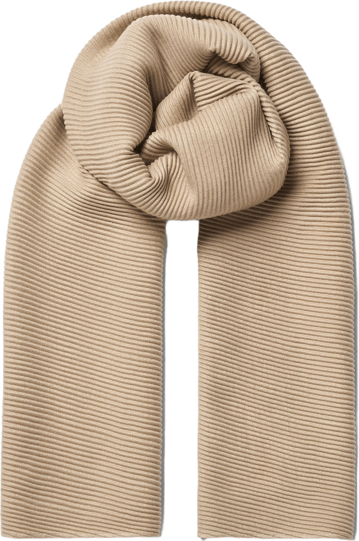 Plisserad scarf CARA, från Wera, i färgen Beige.