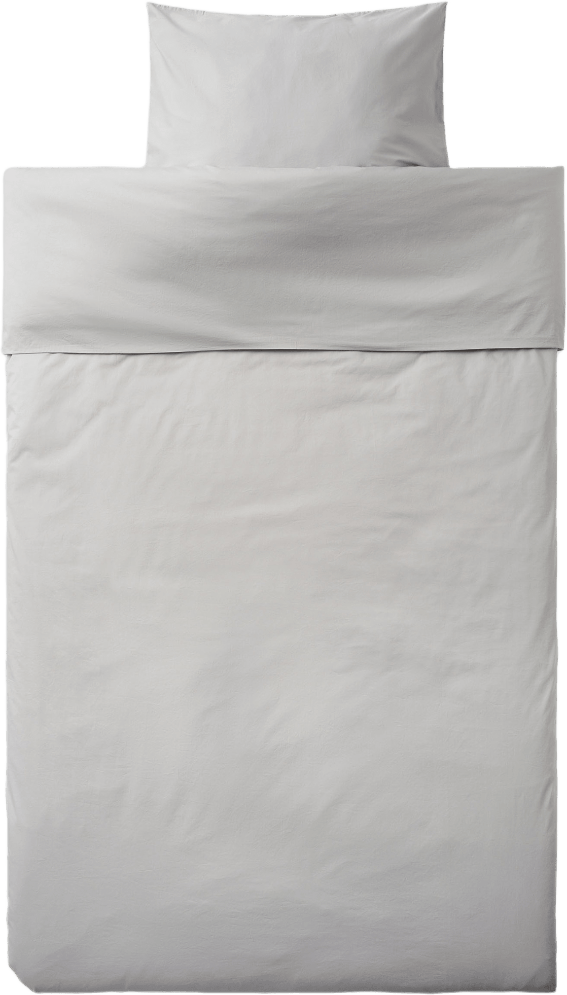 Enfärgat bäddset MAY 150x210 cm, från Åhléns Home, i färgen Light Grey.