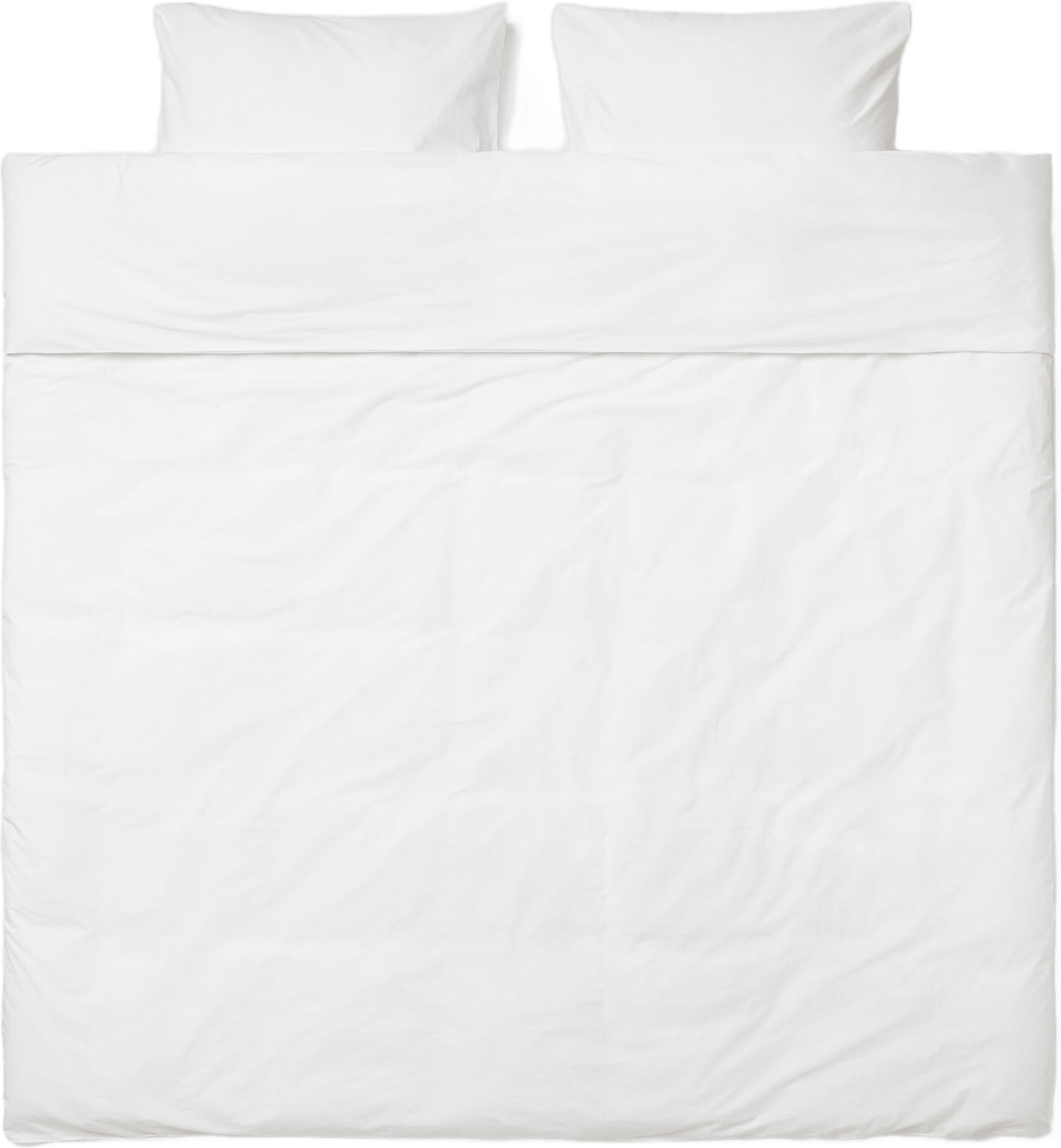 Enfärgat bäddset MAY 220x220 cm, från Åhléns Home, i färgen Bright White.