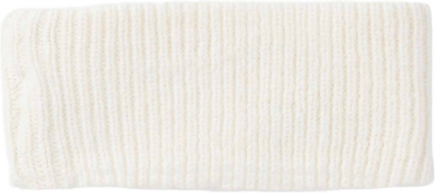 Ribbstickad pannband MAYA, från Å WOMAN, i färgen Off White.