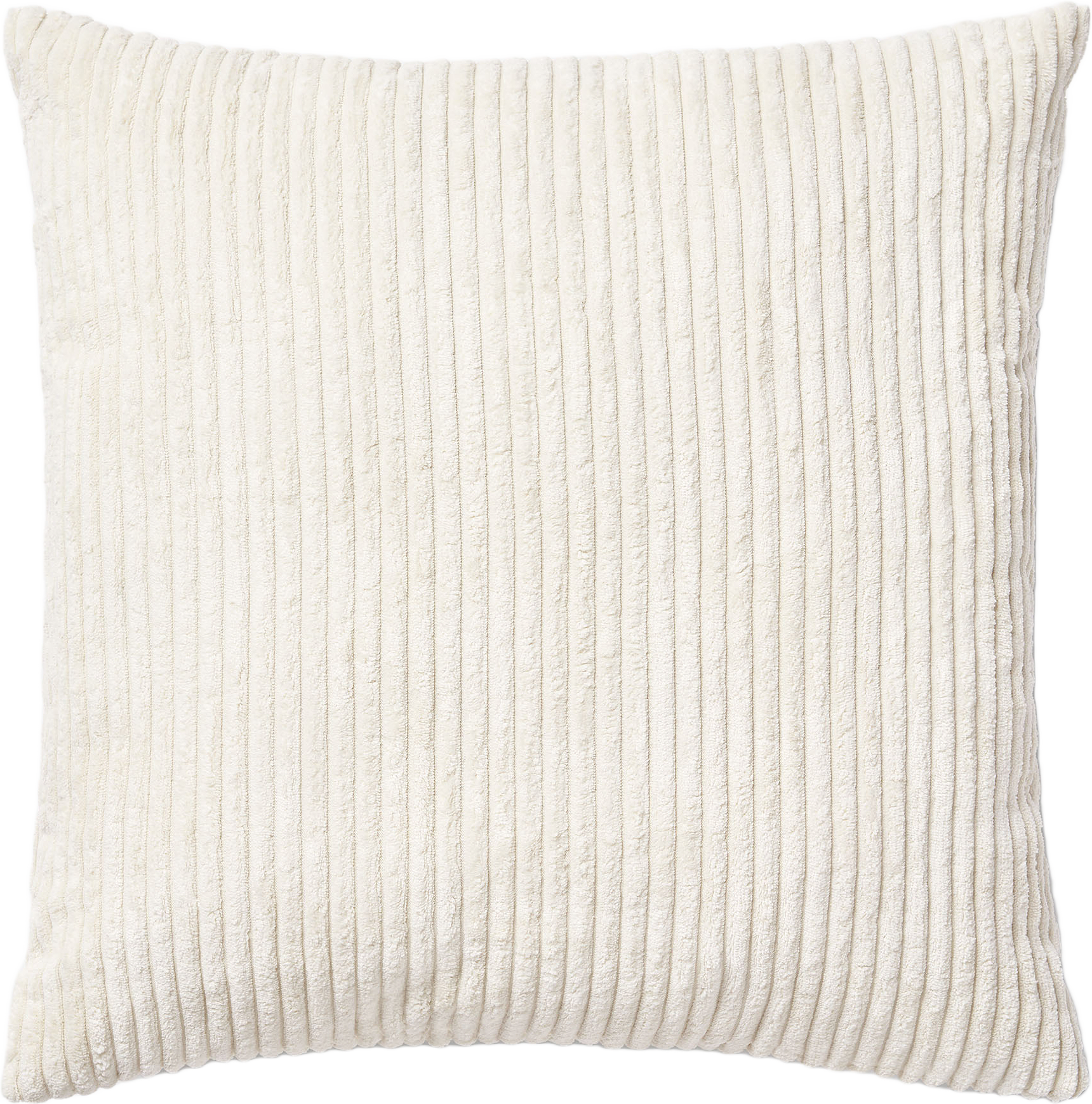 Ribbad kudde SOFTA 45x45 cm, från Åhléns Home, i färgen Off White.