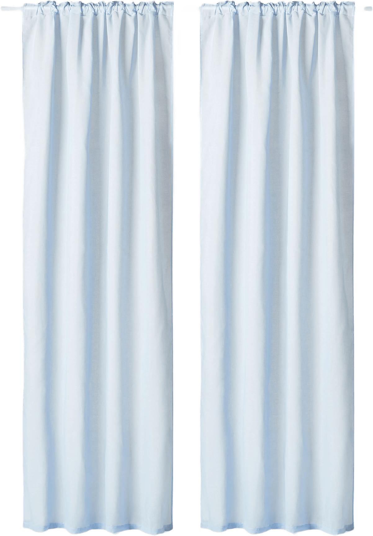 Skir gardin LISA 130x250 cm, 2-pack, från Åhléns Home, i färgen Light Blue.