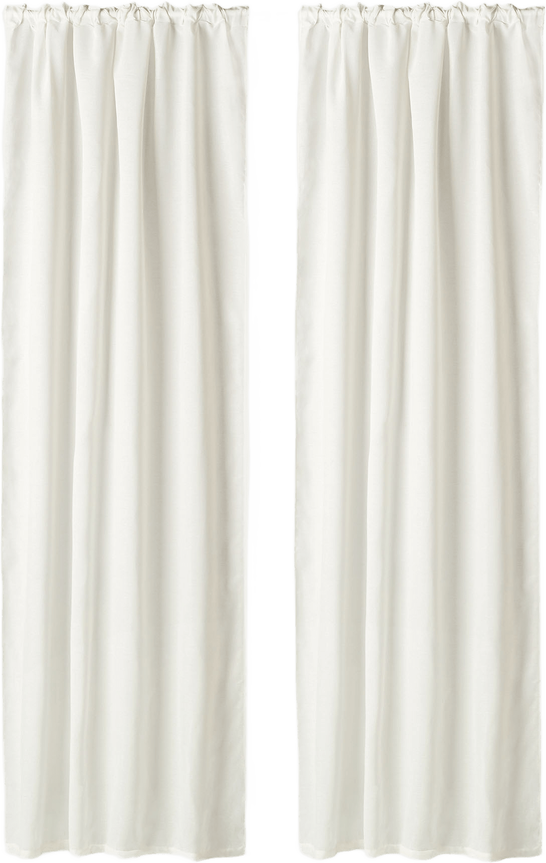 Skir gardin LISA 130x250 cm, 2-pack, från Åhléns Home, i färgen Off White.