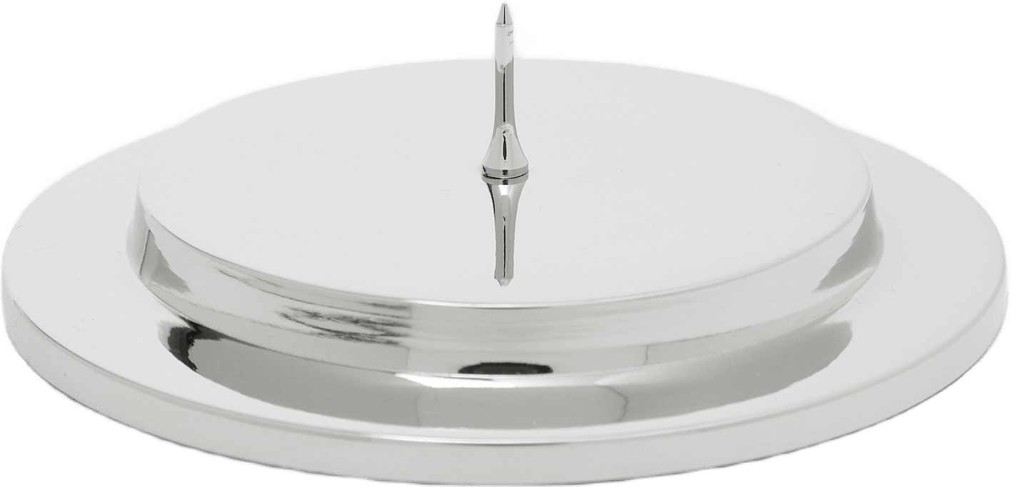 Ljusplatta för blockljus, från Åhléns Home, i färgen Silver.