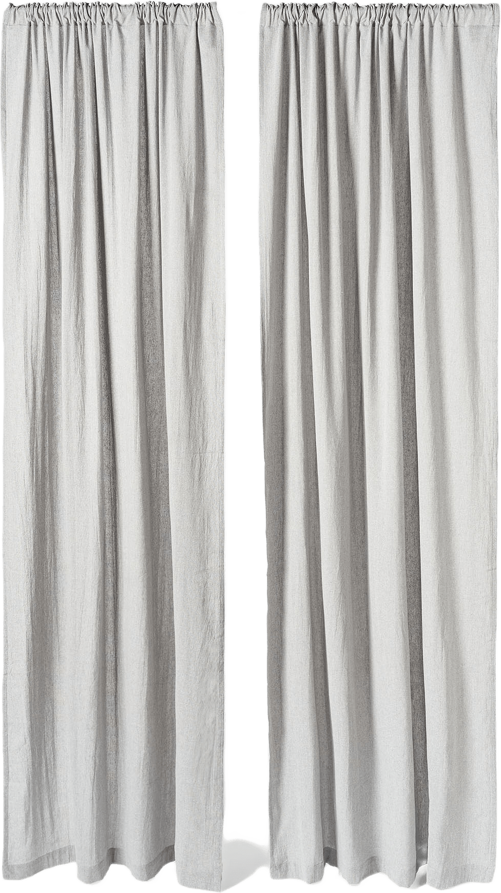 Gardin SALLY 120x250 cm, 2-pack, från Åhléns Home, i färgen Grey Melange.