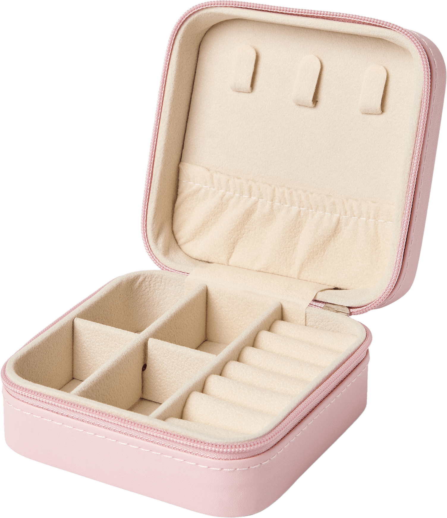 Smyckeskrin med dragkedja JULIETTE, från Åhléns Home, i färgen Light Pink.