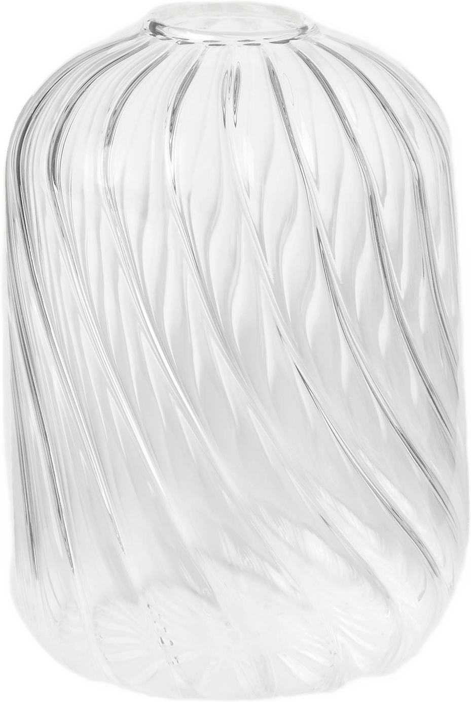 Glasvas SWIRL 10 cm, från MANO ATELIER, i färgen Transparent.