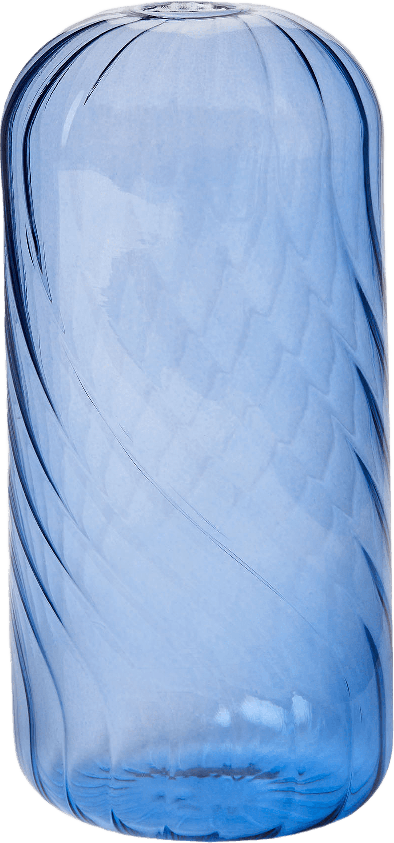 Glasvas SWIRL 15 cm, från MANO ATELIER, i färgen Light Blue.
