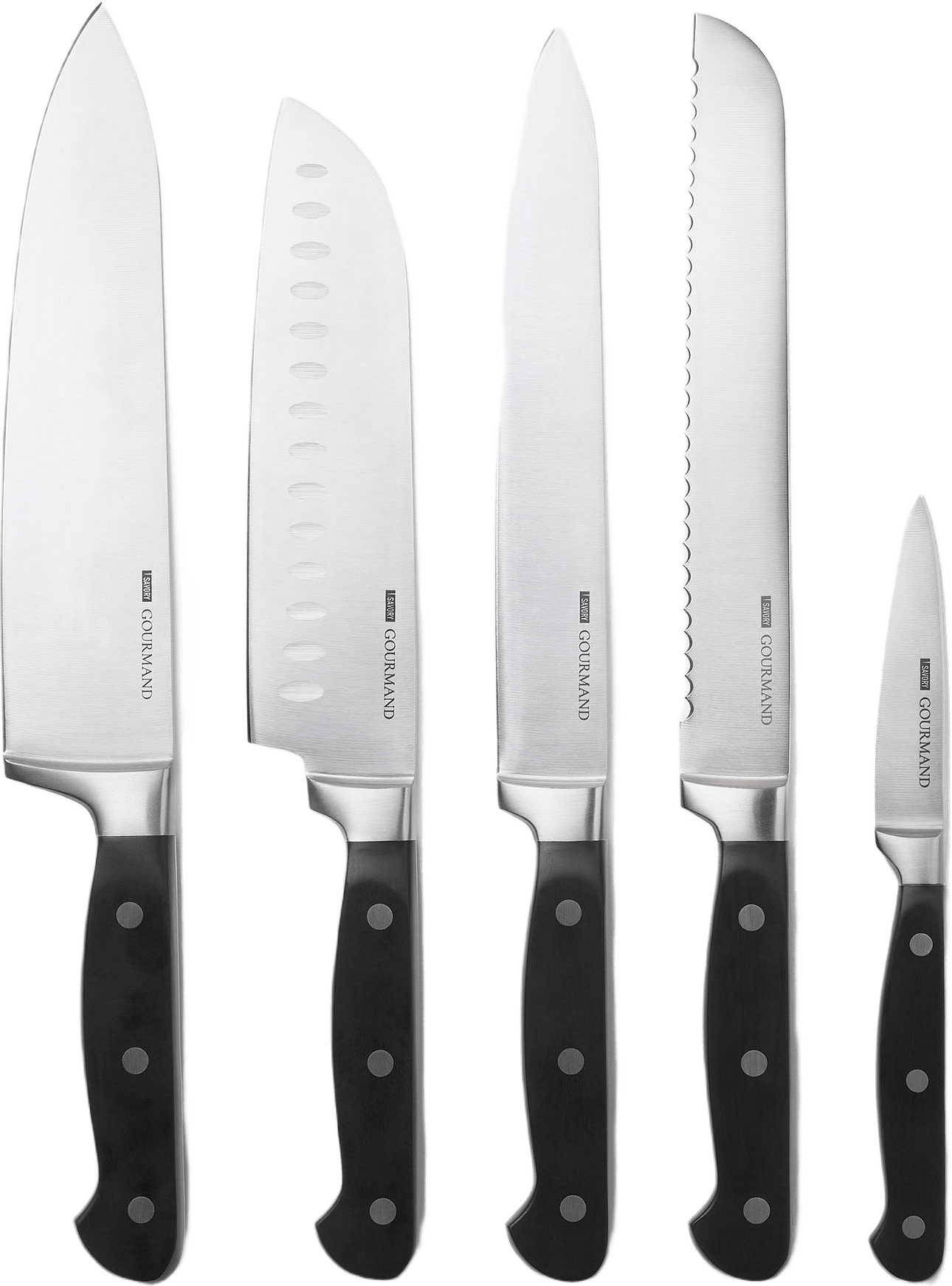 Knivset 5 delar GOURMAND, från SAVORY, i färgen Black.