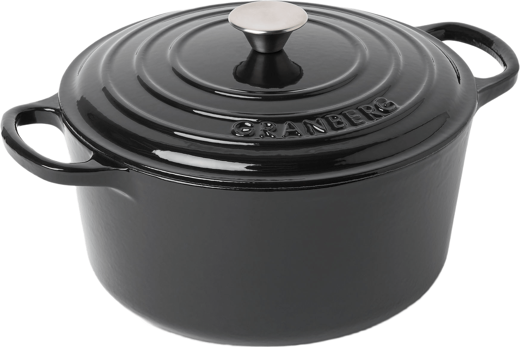 Gjutjärnsgryta 6,3 L, från GRANBERG, i färgen Black.
