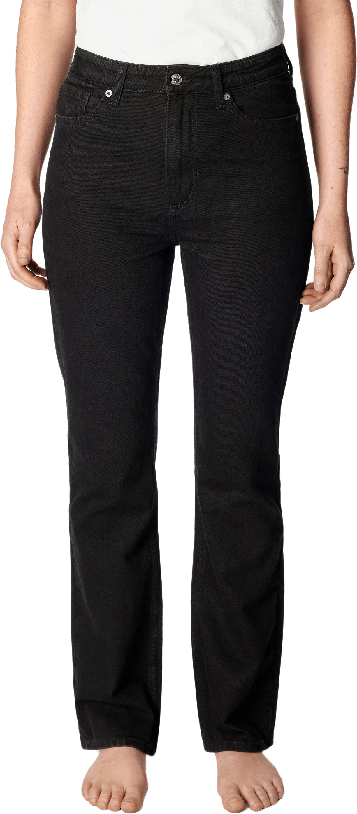 Slimfit-jeans med hög midja LINDA, från Carin Wester, i färgen Black Rinse.