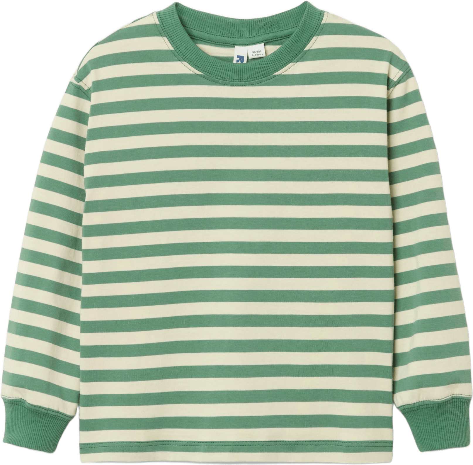 Randig tröja NADA, från RIKIKI, i färgen Green Stripe.