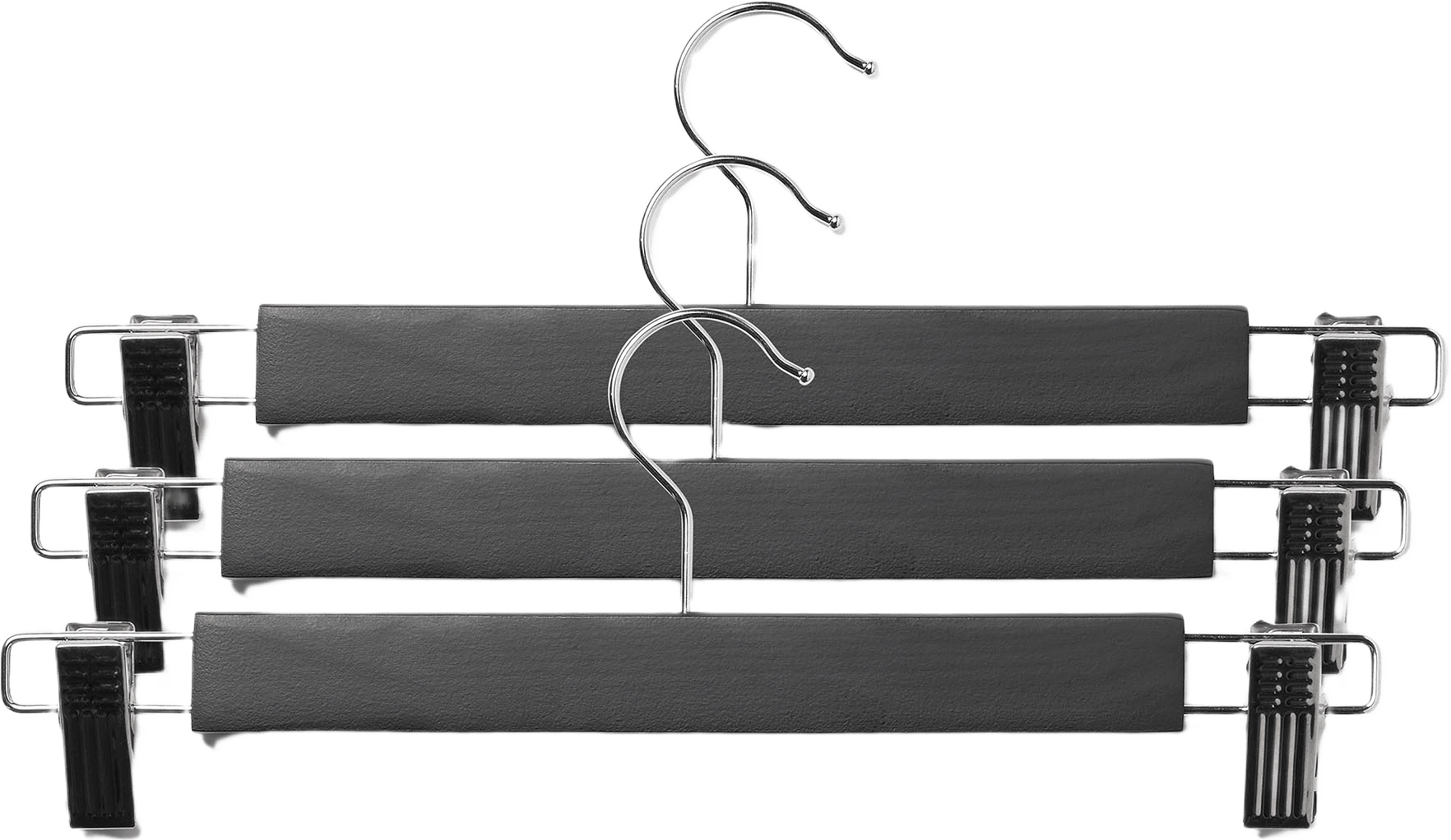 Byxgalge i trä, 3-pack, från Åhléns Home, i färgen Black.