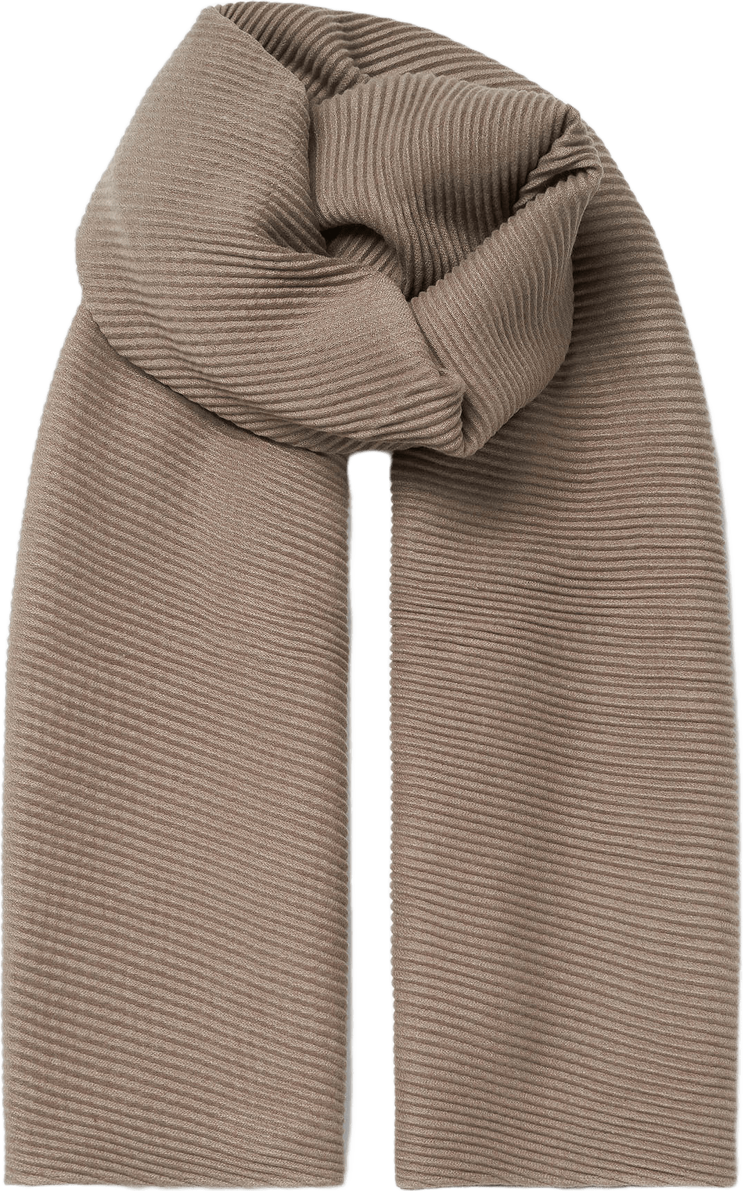 Plisserad scarf CARA, från Wera, i färgen Mole melange.