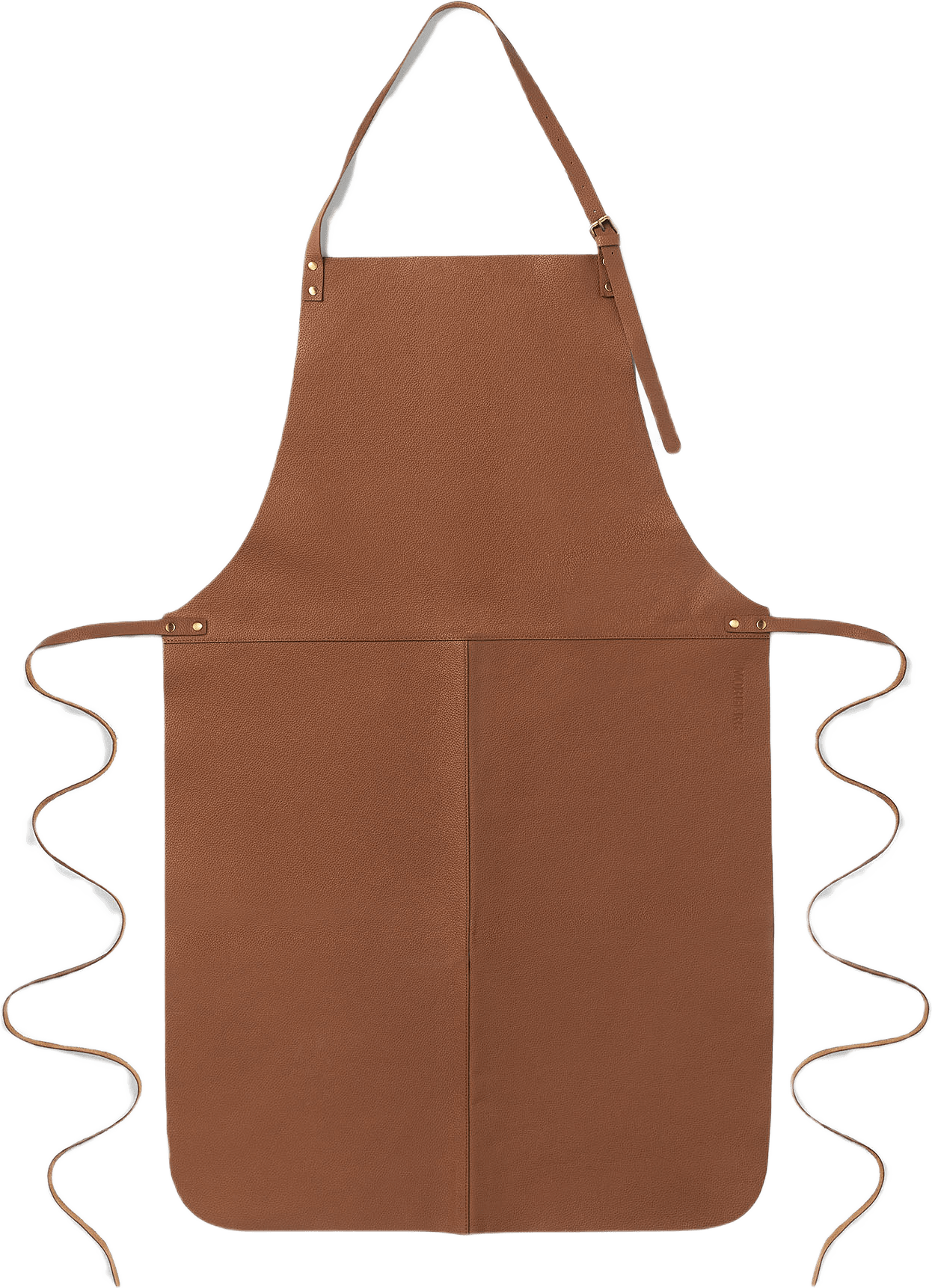 Förkläde i läder Morberg x Åhléns, från Åhléns Home, i färgen Cognac.