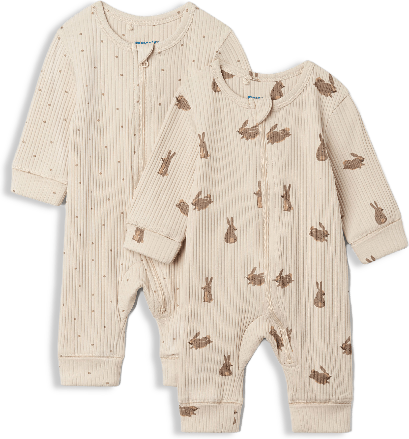 Ribbstickad pyjamas LUCY, 2-pack