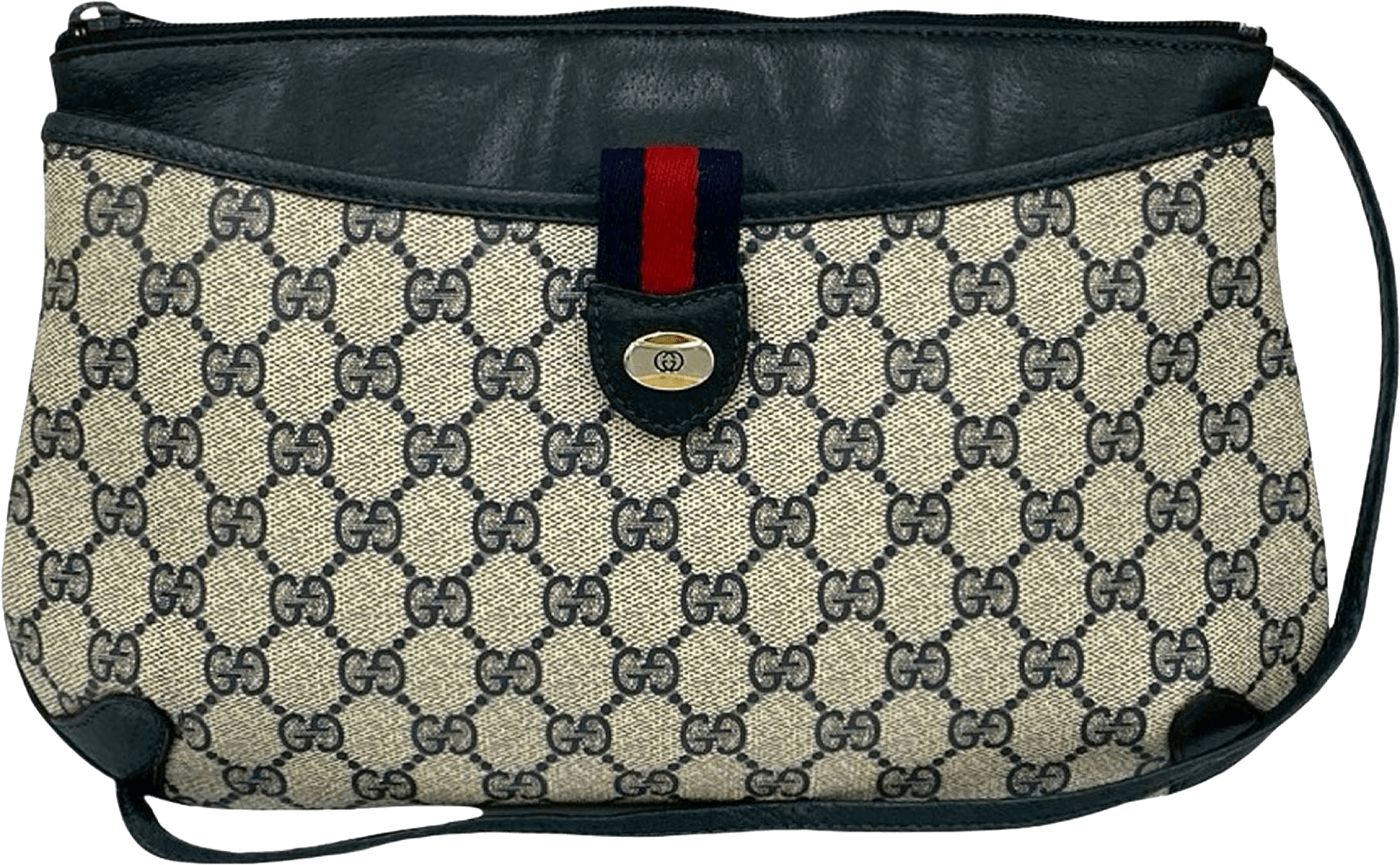 Gucci Gg Supreme Web Crossbody, från Luxclusif, i färgen beige.