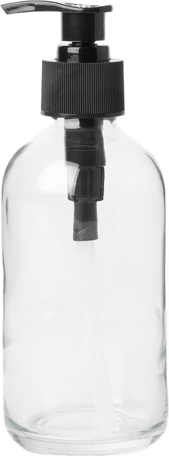 Pumpflaska GLAS 250 ml, från Åhléns Home, i färgen Clear.