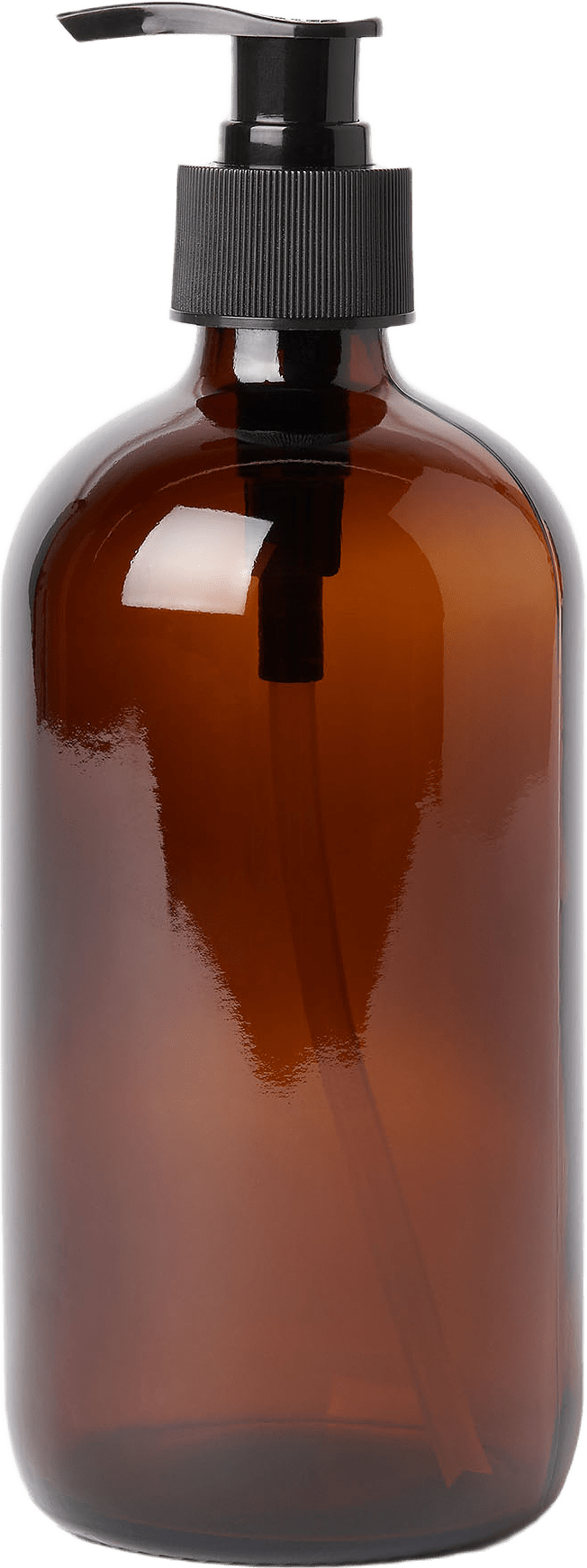 Pumpflaska GLAS 500 ml, från Åhléns Home, i färgen Brown.