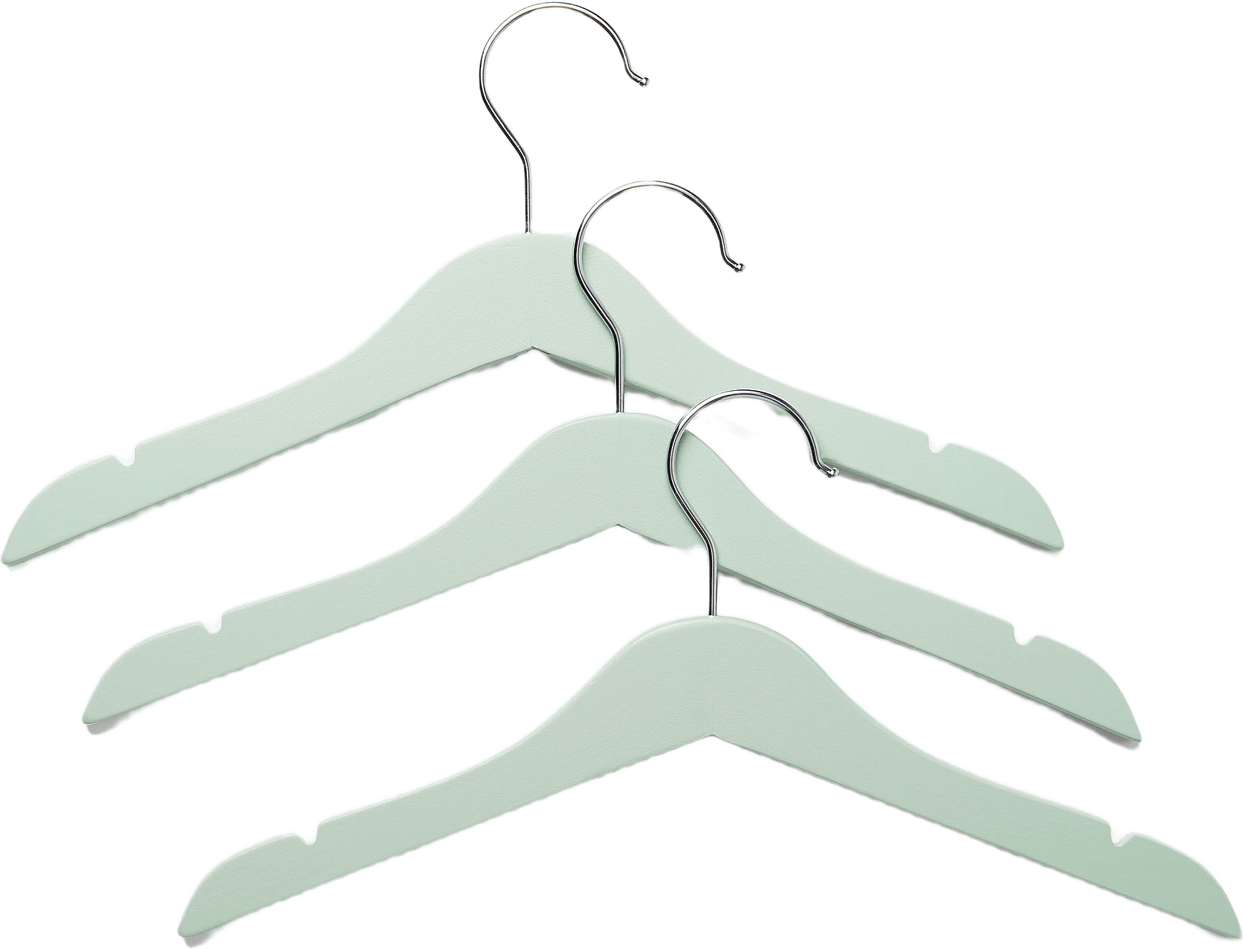 Barngalge i trä, 3-pack, från Åhléns Home, i färgen Light Green.