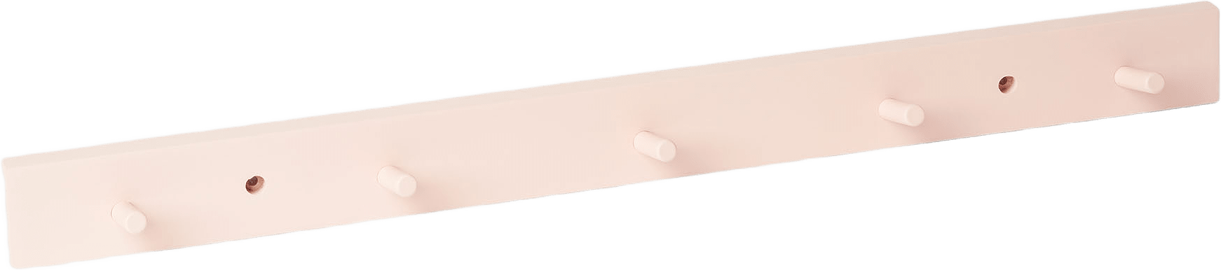 Kroklist i trä 5 krokar, från Åhléns Home, i färgen Peach.