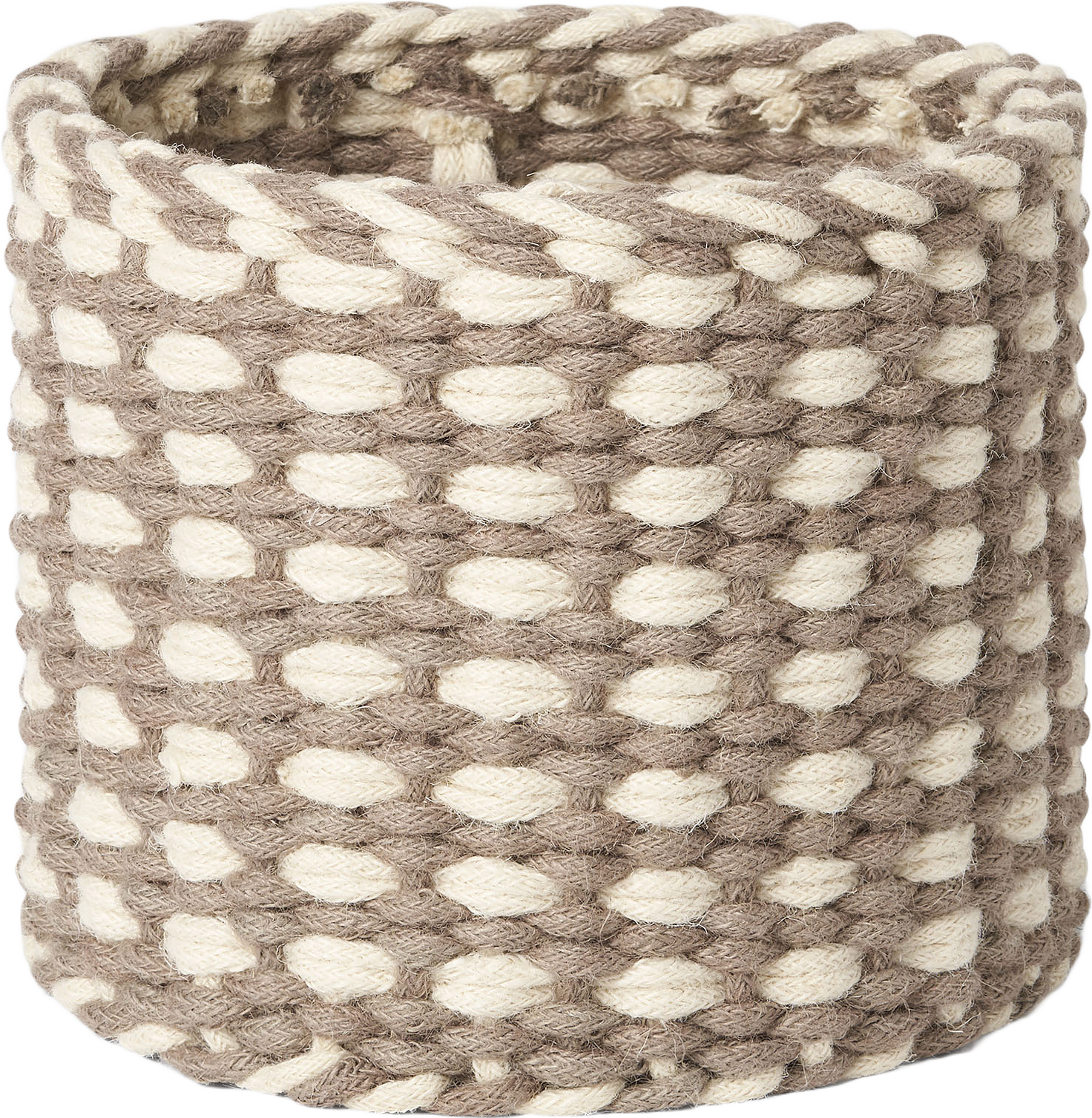 Flätad korg i jute ADELE 26 cm, från Åhléns Home, i färgen Off White/Beige.