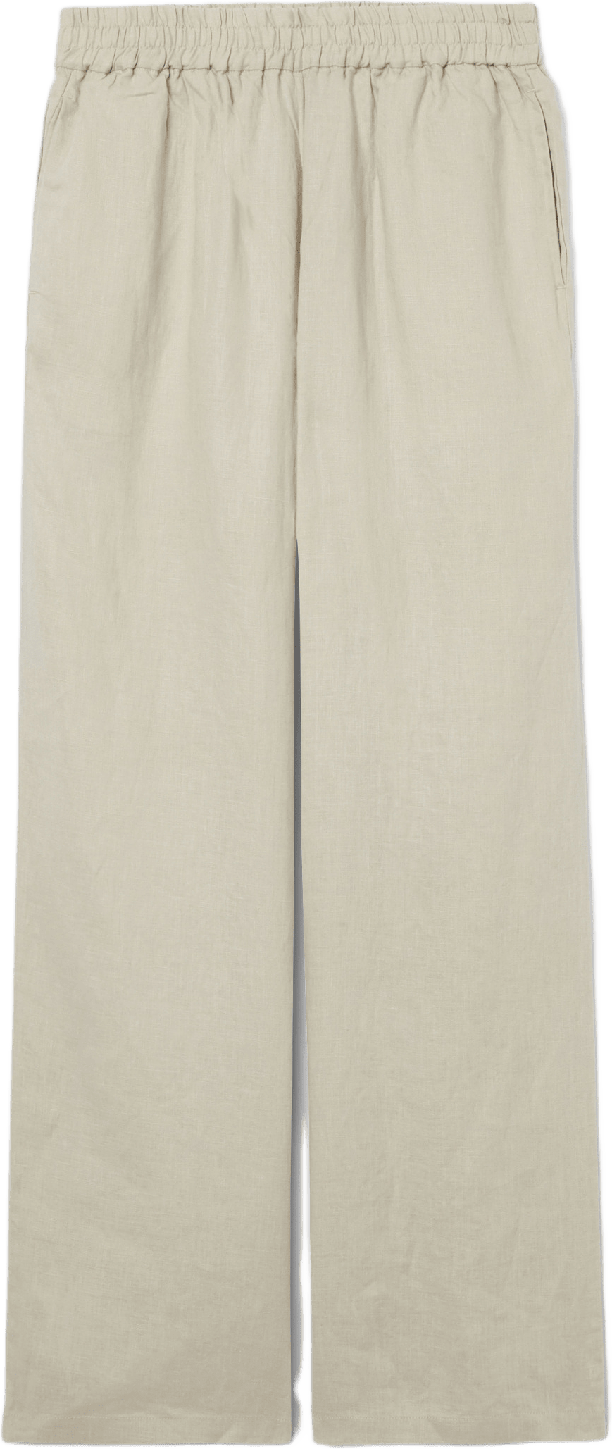Raka linnebyxor COLUMBINE, från Wera, i färgen Natural.