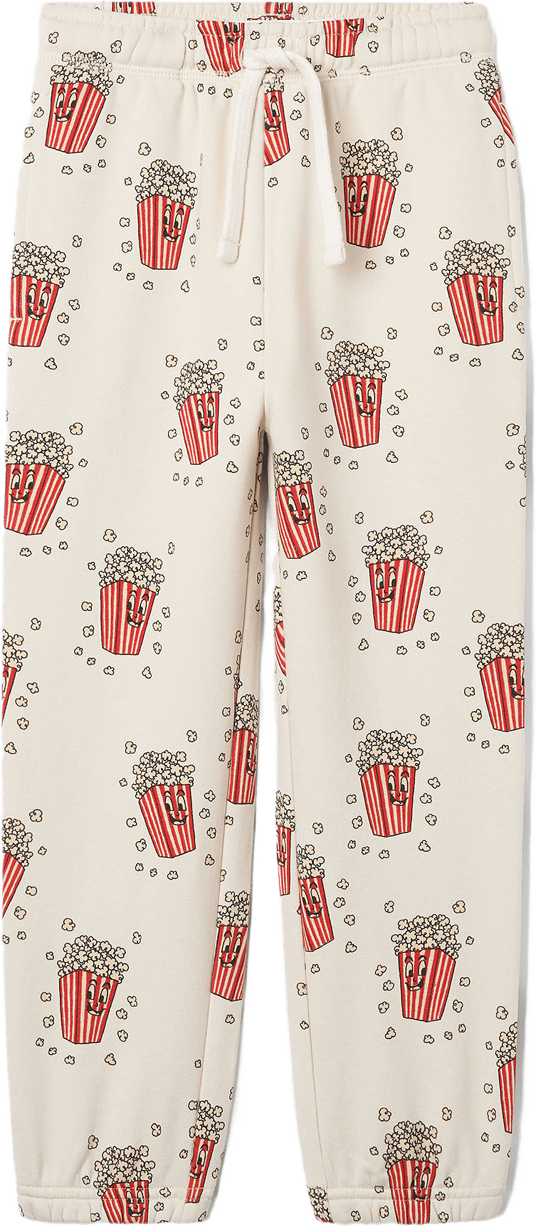 Mjukisbyxor med tryck WICE, från RIKIKI, i färgen Popcorn.