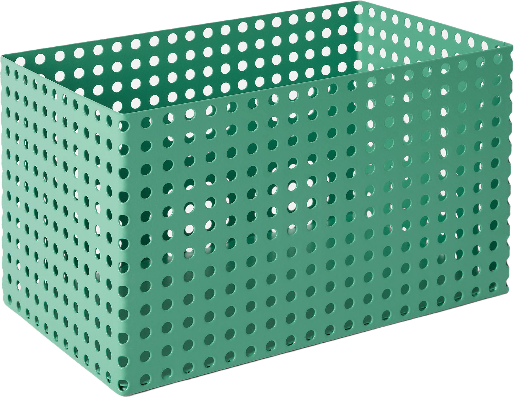 Förvaringsbox i plåt 20x12 cm, från Åhléns Home, i färgen Green.