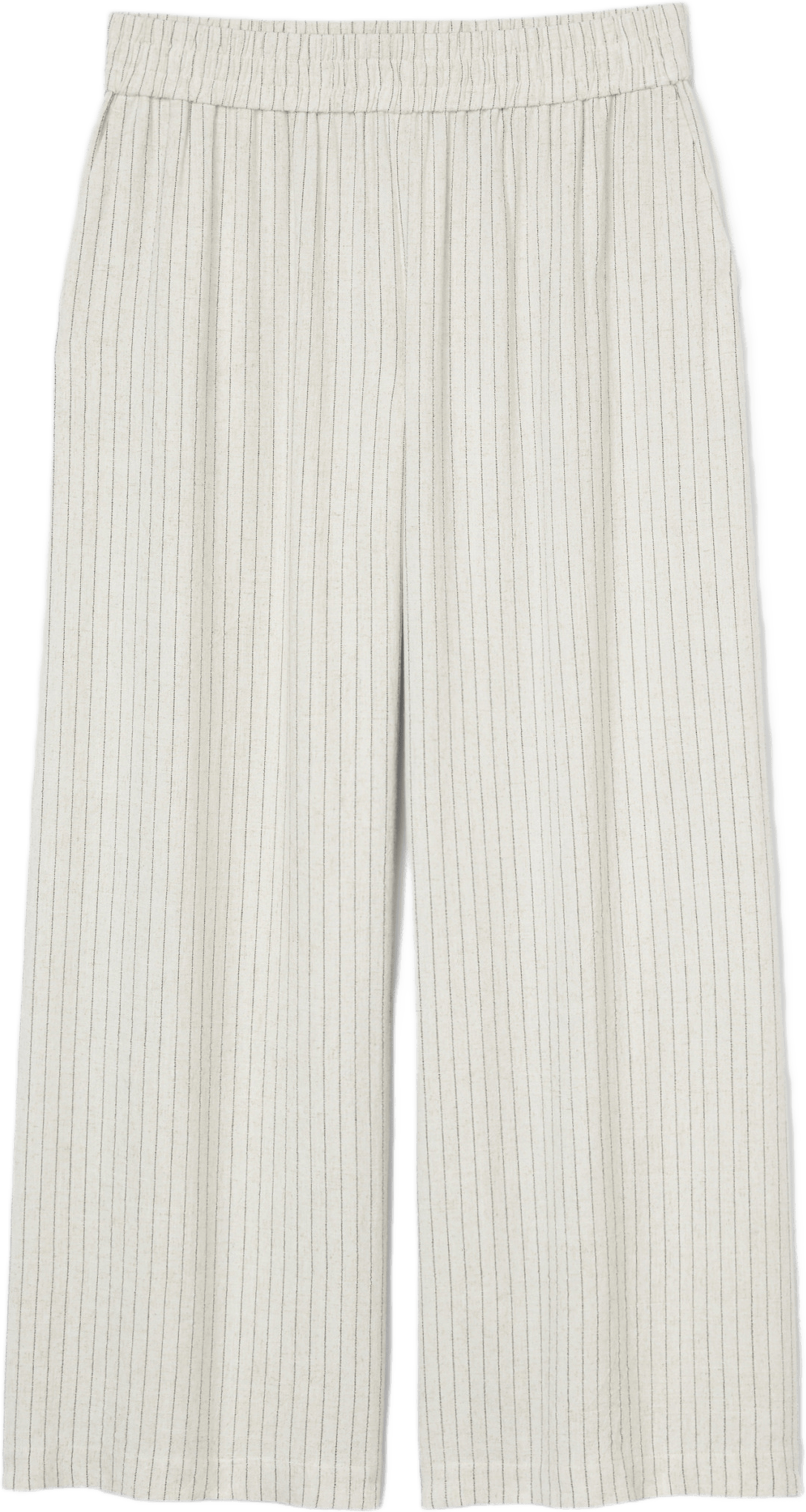 Croppade byxor i linnemix DIMA, från Wera, i färgen Stripe.