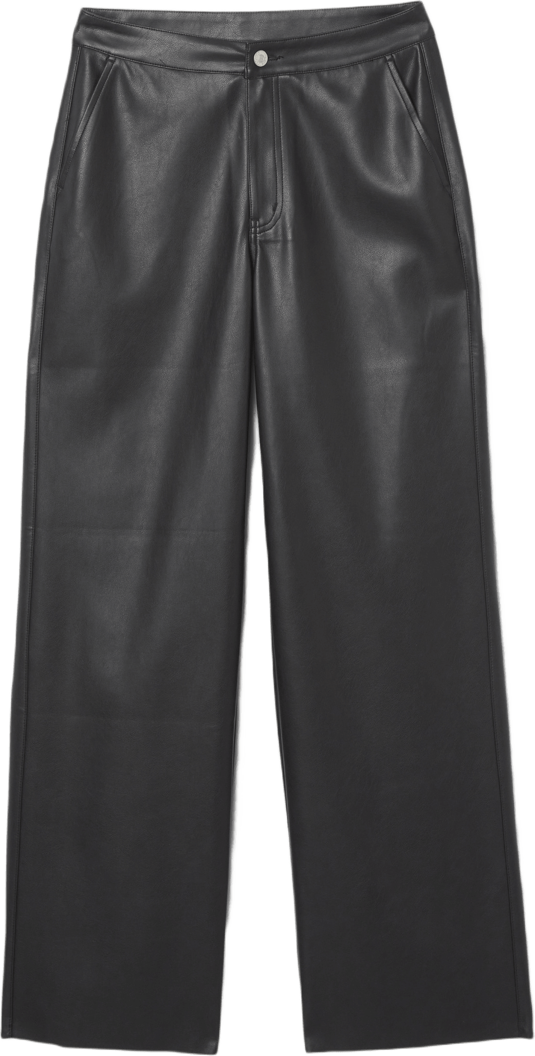 Raka byxor i imitationsläder INES, från Carin Wester, i färgen Black.