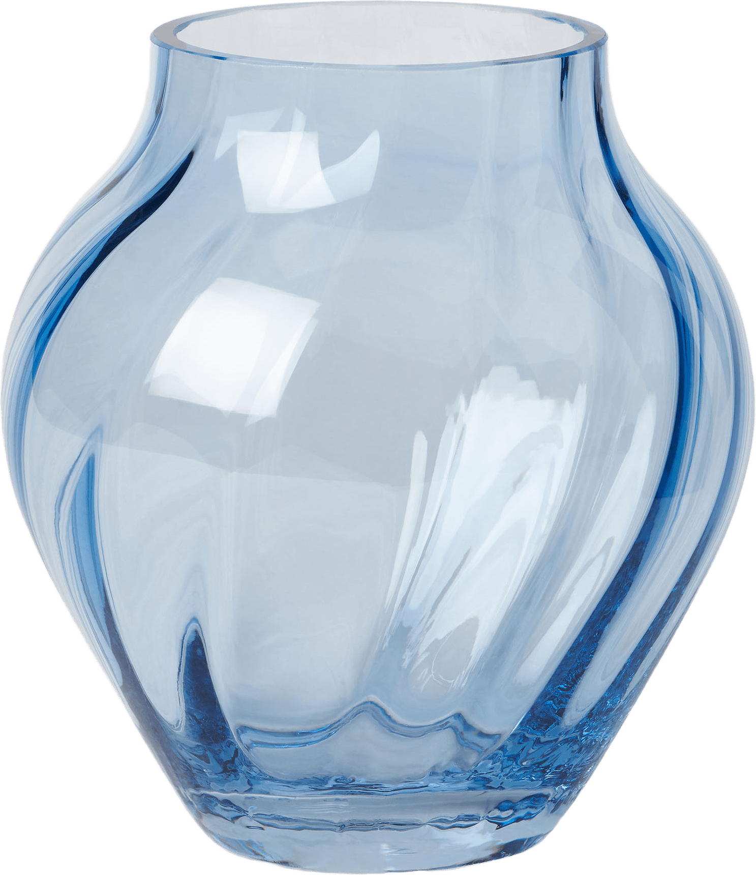 Glasvas MANO 17 cm, från MANO ATELIER, i färgen Blue.