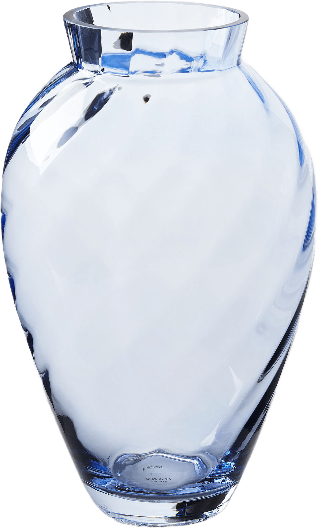 Glasvas MANO 28 cm, från MANO ATELIER, i färgen Blue.