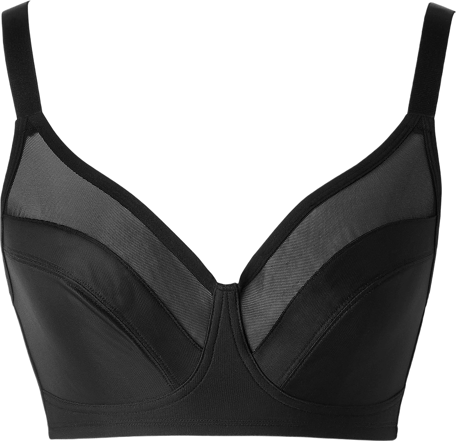 Mjuk BH med mesh ANITA, från Å WOMAN, i färgen Black.
