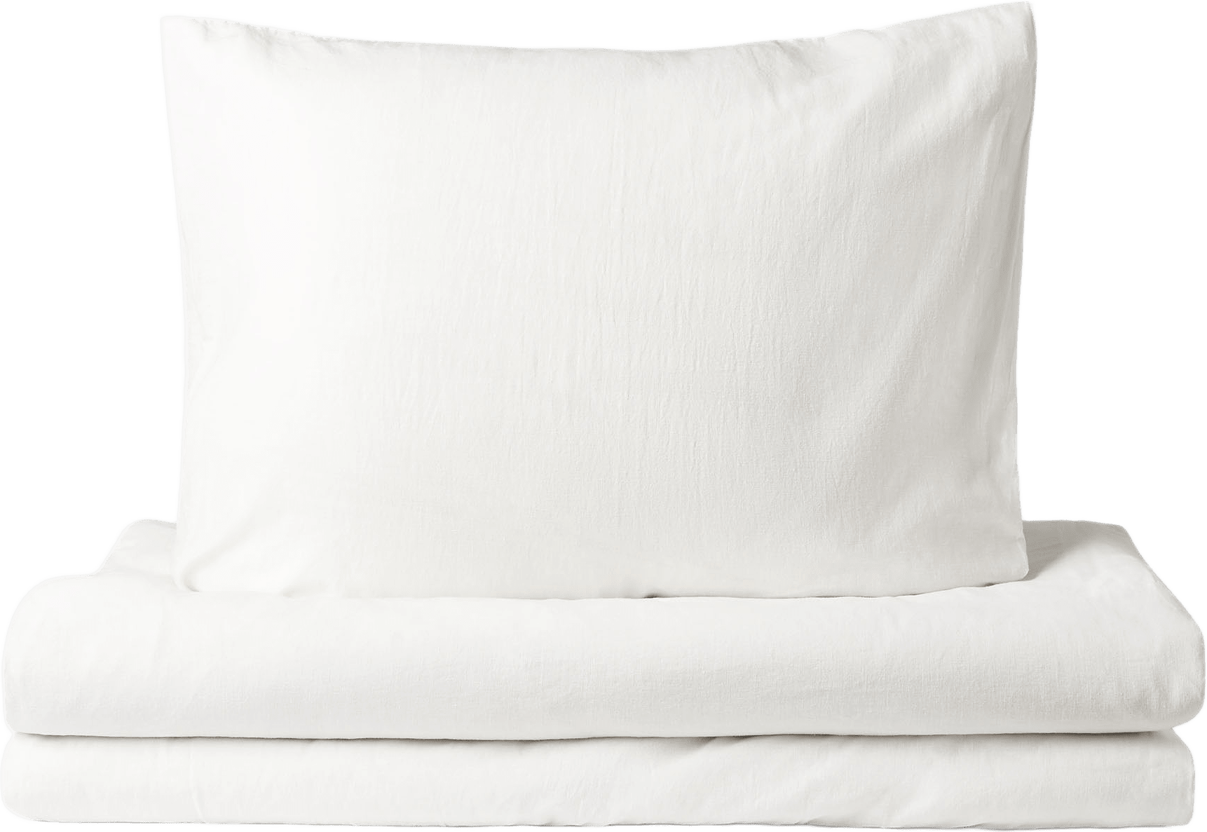 Bäddset i linnemix LINO 150x210 cm, från Åhléns Home, i färgen White.