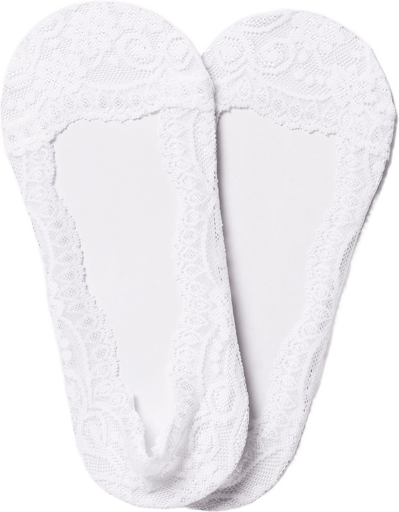 Spetsstrumpor utan skaft, 2-pack, från Å WOMAN, i färgen White.