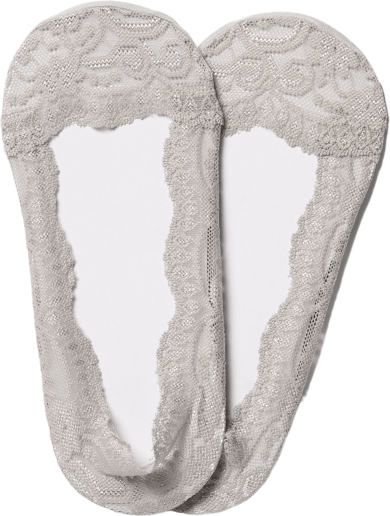 Spetsstrumpor utan skaft, 2-pack, från Å WOMAN, i färgen Beige.