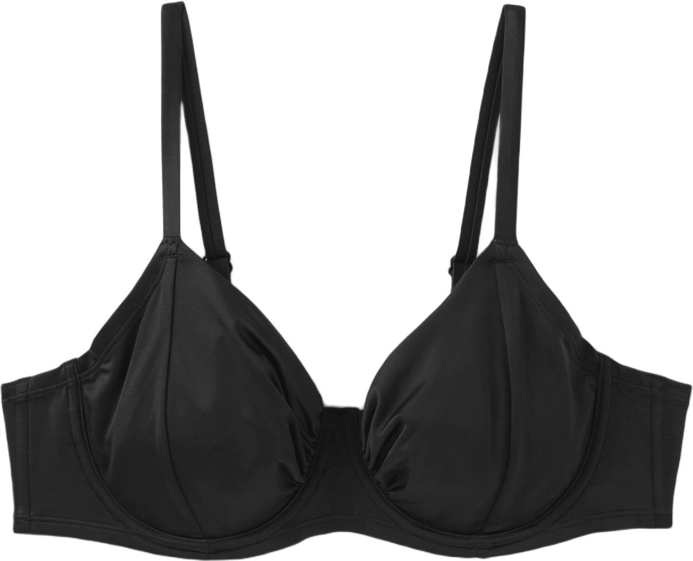 Ovadderad bikinitopp PUGLIA, från Å WOMAN, i färgen Black.