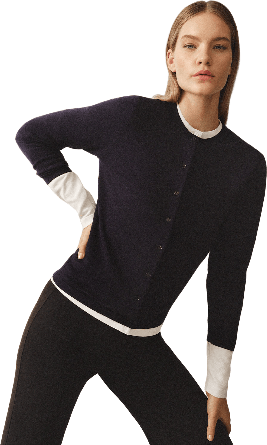 Cardigan INGRID, från Å WOMAN, i färgen Navy.