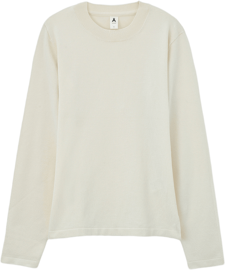 Stickad tröja ASTRID, från Å WOMAN, i färgen Creme.