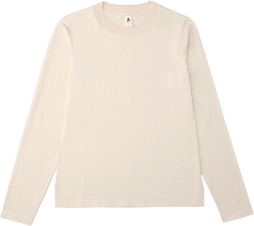 Stickad tröja ASTRID, från Å WOMAN, i färgen Creme.