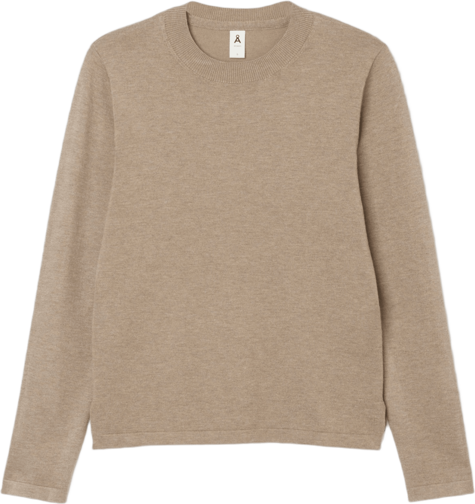 Stickad tröja ASTRID, från Å WOMAN, i färgen Mole Mel.