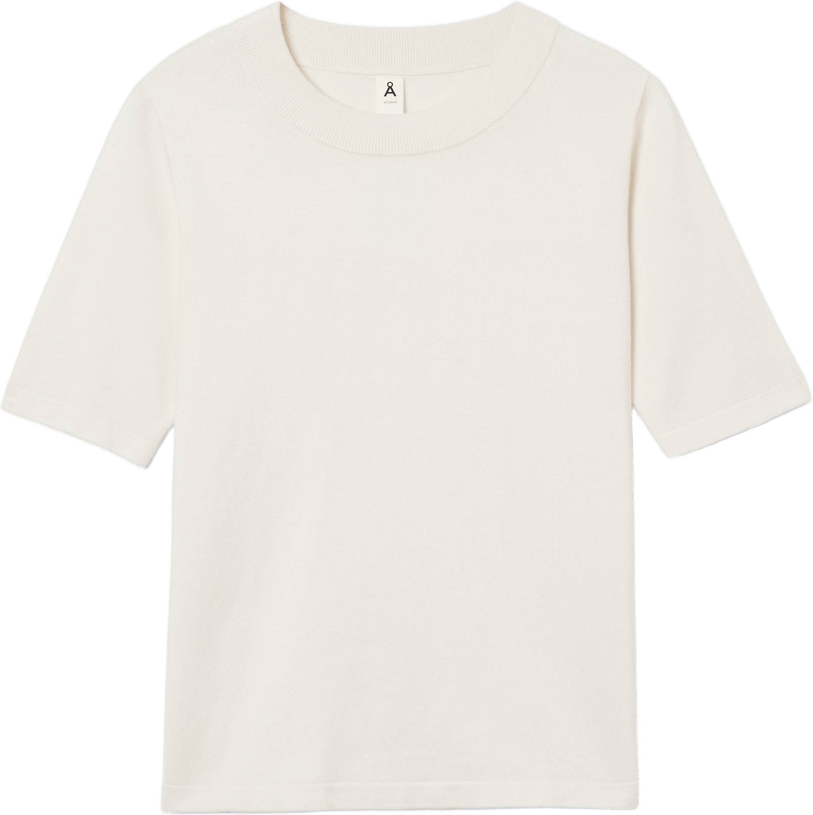 Kortärmad jumper KARIN, från Å WOMAN, i färgen Cream.