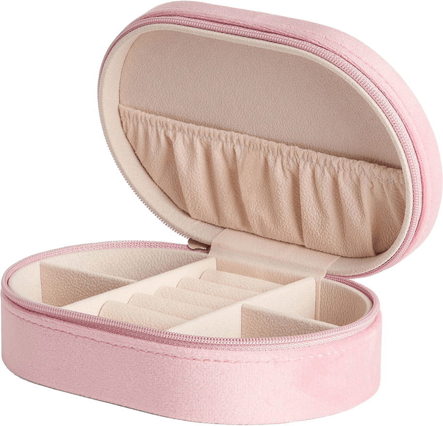 Smyckeskrin med dragkedja JUDITH, från Åhléns Home, i färgen Pink.