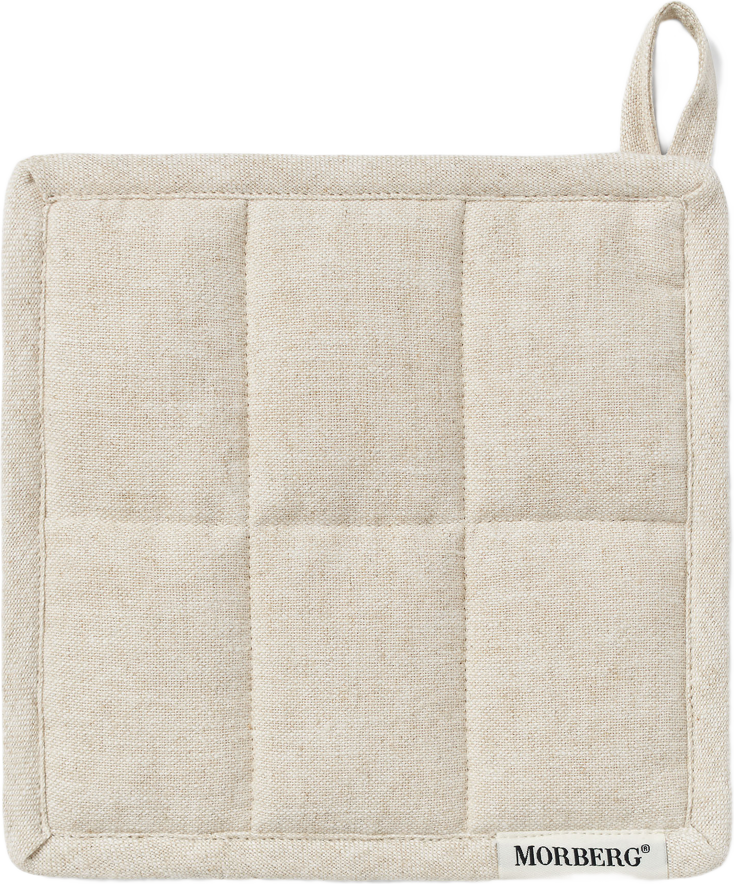 Grytlapp i linnemix Morberg x Åhléns, från Åhléns Home, i färgen Beige.