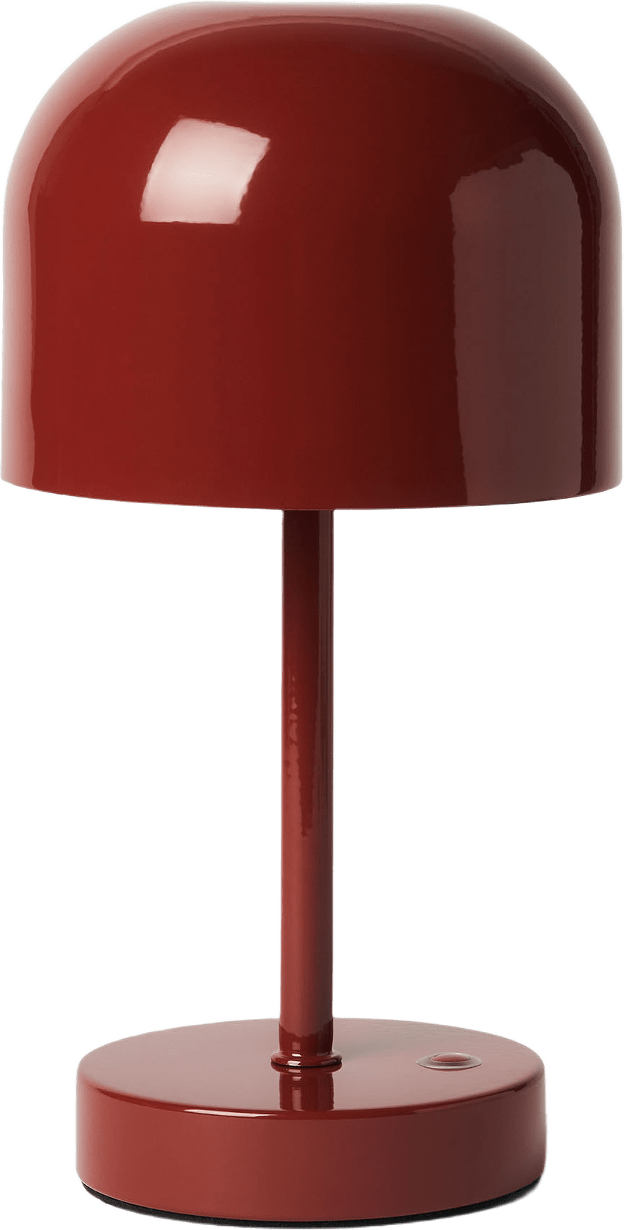 Uppladdningsbar dimbar bordslampa EBBA, från Åhléns Home, i färgen Burgundy.