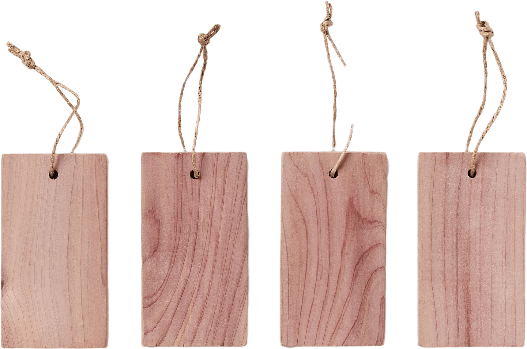 Cederträblock med snöre, 4-pack, från Åhléns Home, i färgen Natural.