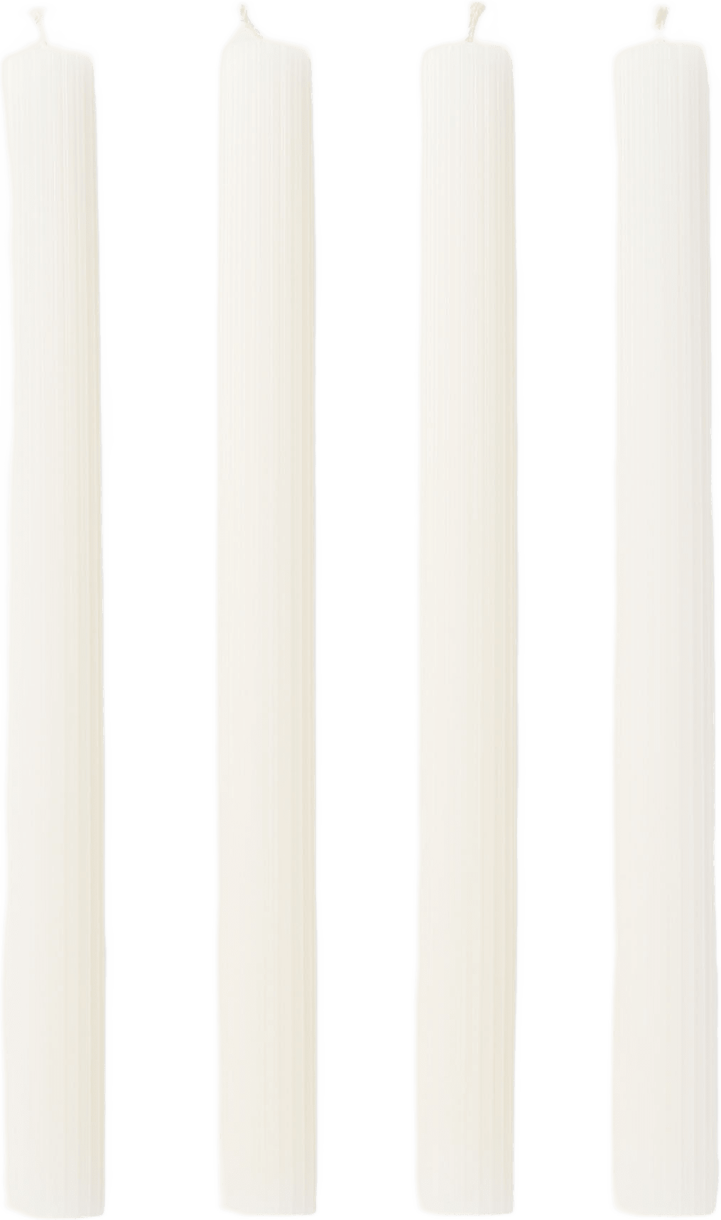 Rillade kronljus 24 cm, 4-pack